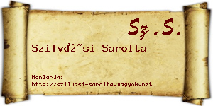 Szilvási Sarolta névjegykártya