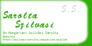 sarolta szilvasi business card